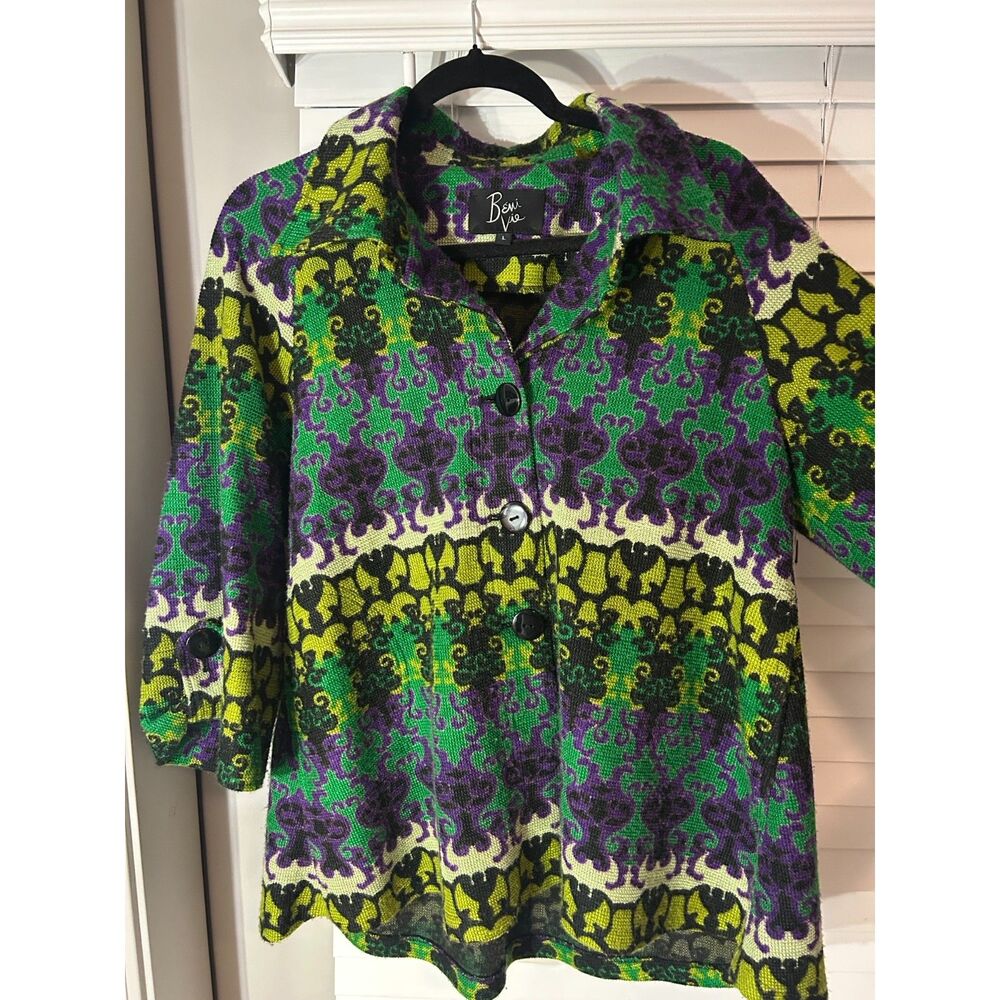 Beni Vie Damask Cardigan L